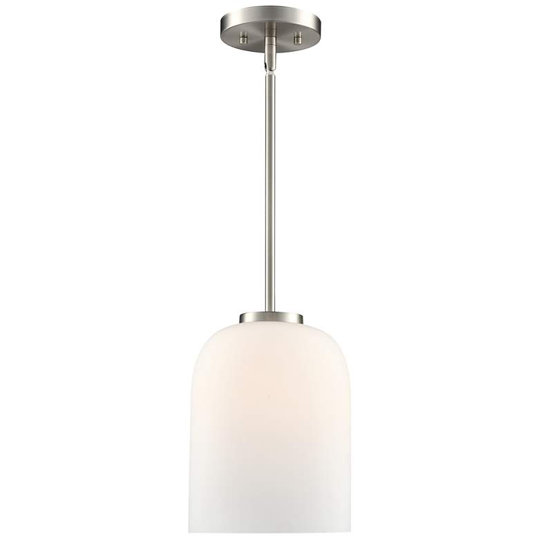 Image 2 Millennium Lighting Laphia 8" Wide 1-Light Pendant in Brushed Nickel more views