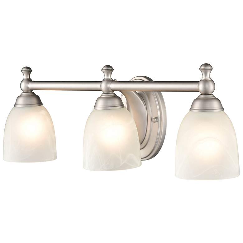 Image 3 Millennium Lighting Lassa 21 1/2" Wide Satin Nickel 3-Light Bath Light more views