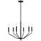 Millennium Lighting Laurell 6 Light Chandelier Fixture in Matte Black