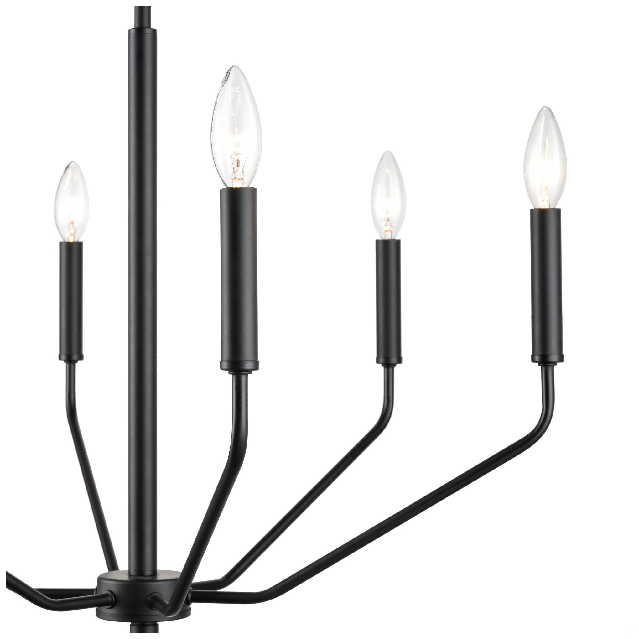 Image 4 Millennium Lighting Laurell 6 Light Chandelier Fixture in Matte Black more views