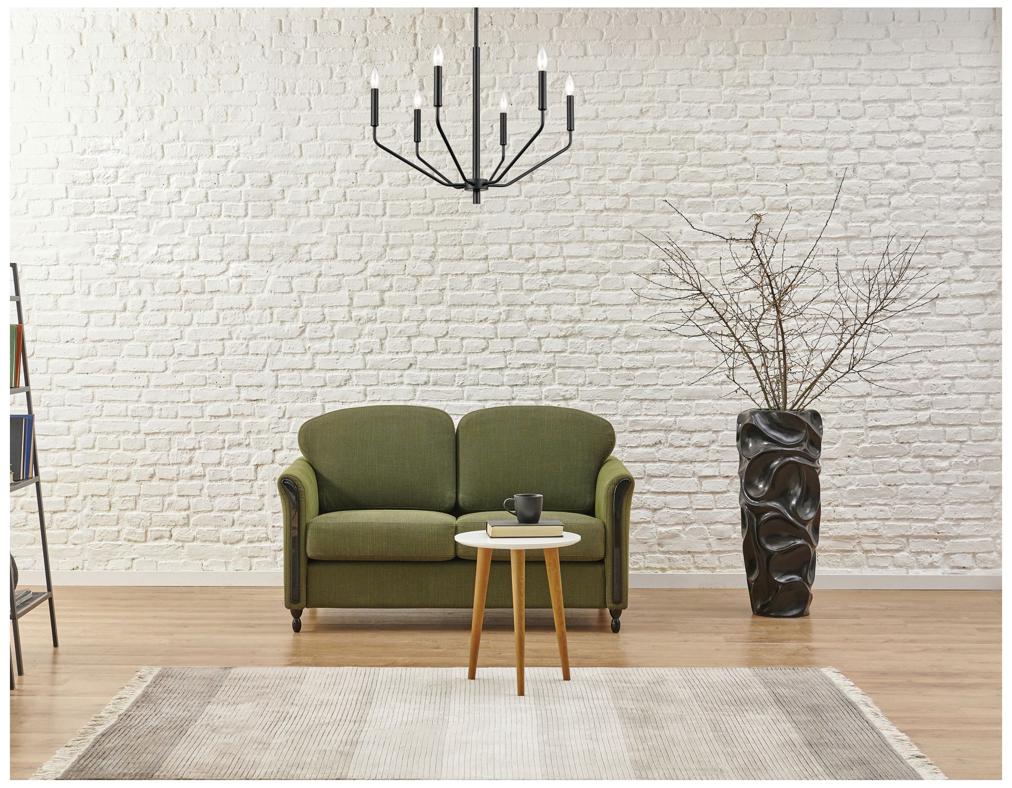 Image 5 Millennium Lighting Laurell 6 Light Chandelier Fixture in Matte Black more views