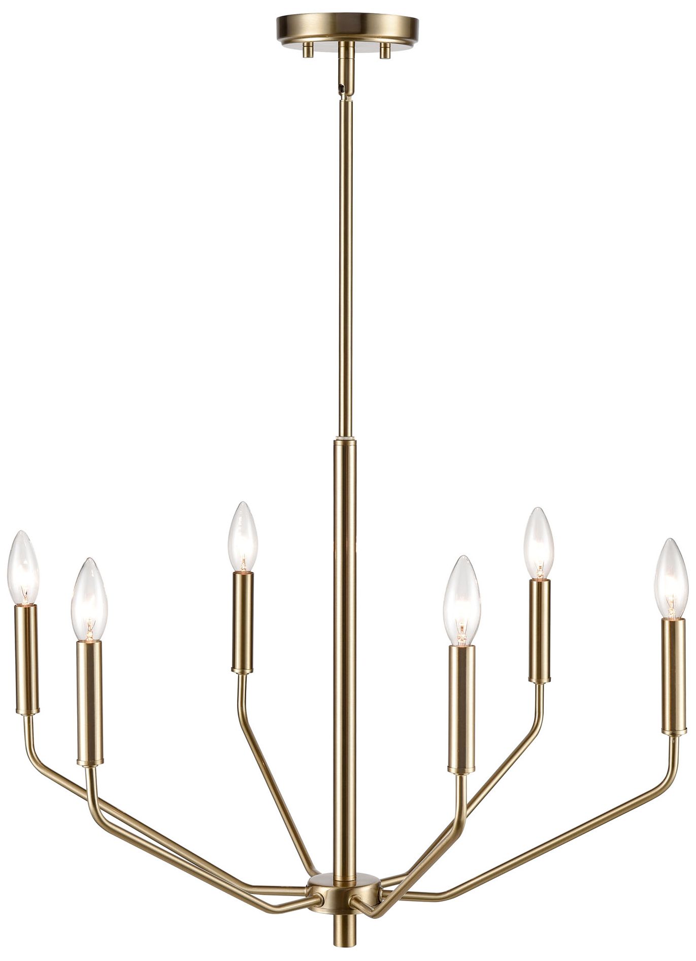 Image 2 Millennium Lighting Laurell 6 Light Chandelier Fixture in Modern Gold
