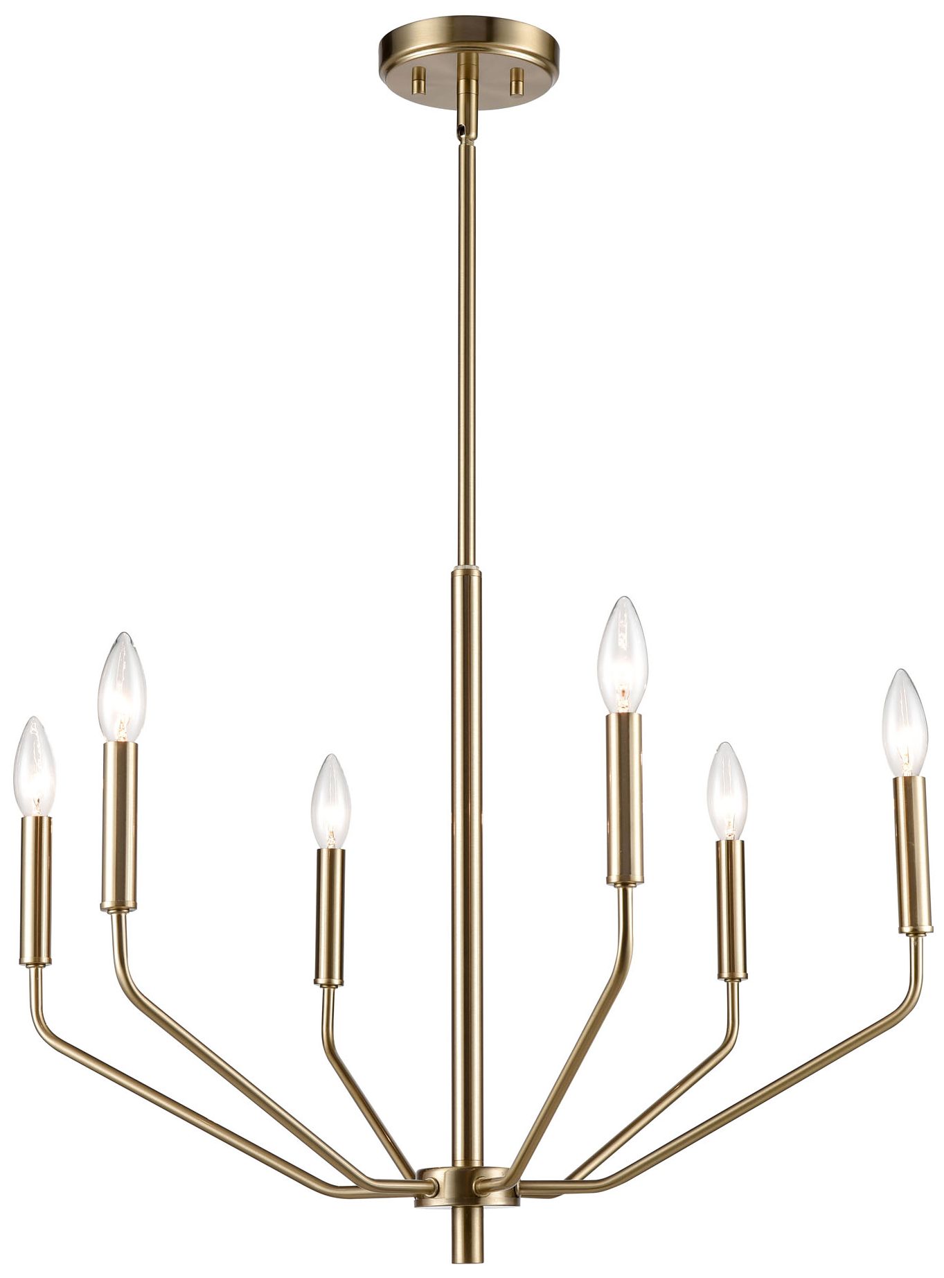 Image 4 Millennium Lighting Laurell 6 Light Chandelier Fixture in Modern Gold more views