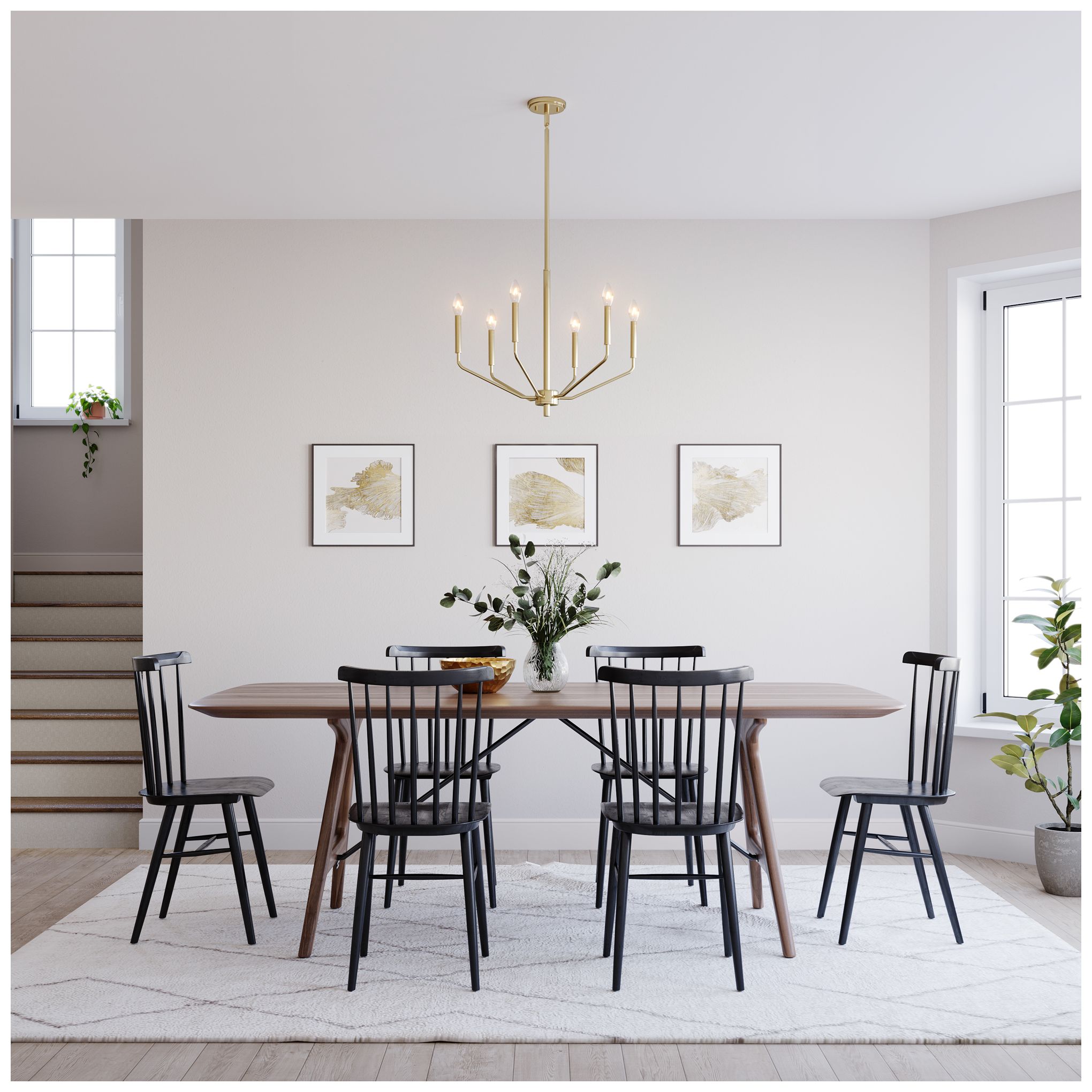 Image 5 Millennium Lighting Laurell 6 Light Chandelier Fixture in Modern Gold more views