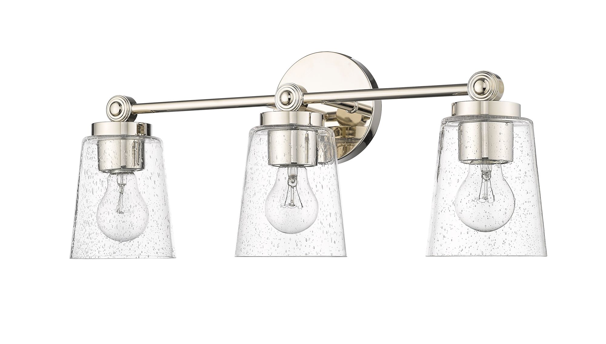 Image 3 Millennium Lighting Lauryn 3-Light Vanity in Polished Nickel more views