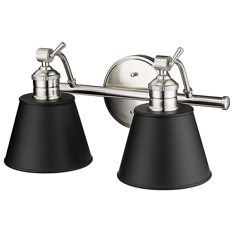 Image 4 Millennium Lighting Layne 2 Light Vanity Fixture in Brushed Nickel more views