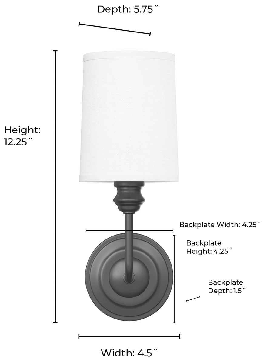 Image 6 Millennium Lighting Leena 1-Light Indoor Wall Sconce in Matte Black more views