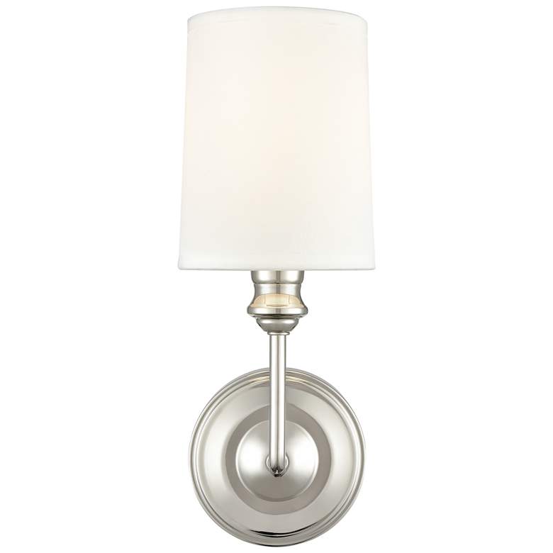 Image 1 Millennium Lighting Leena 1-Light Indoor Wall Sconce in Polished Nickel
