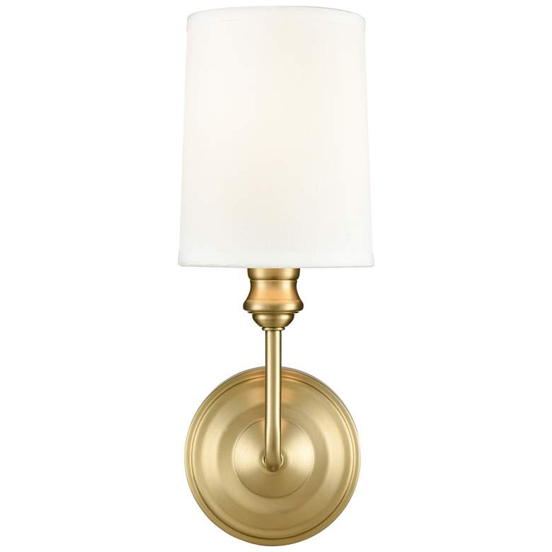 Image 1 Millennium Lighting Leena 1-Light Indoor Wall Sconce in Vintage Brass