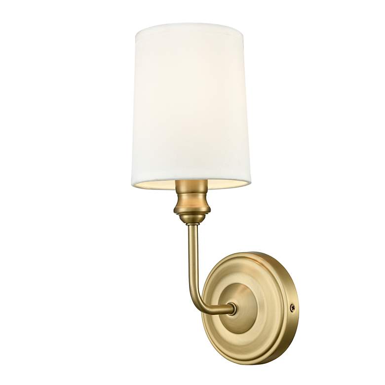 Image 2 Millennium Lighting Leena 1-Light Indoor Wall Sconce in Vintage Brass more views