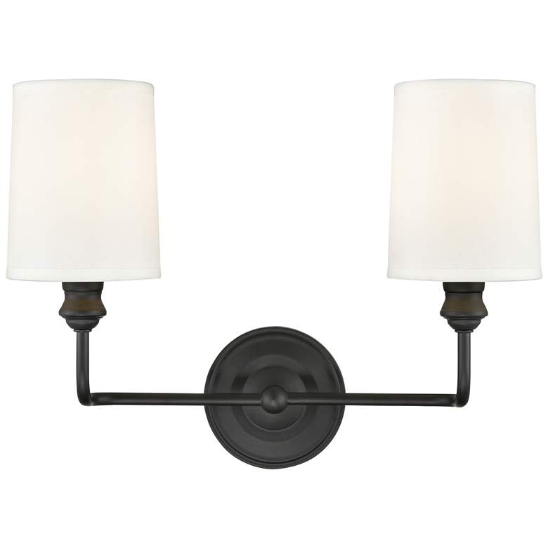 Image 1 Millennium Lighting Leena 2-Light Vanity Light in Matte Black