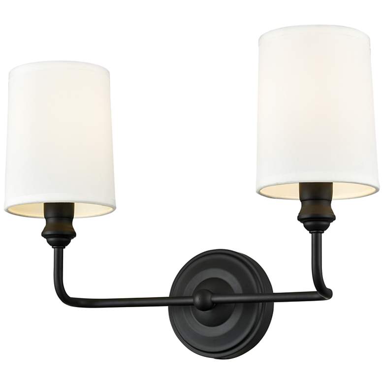 Image 2 Millennium Lighting Leena 2-Light Vanity Light in Matte Black more views
