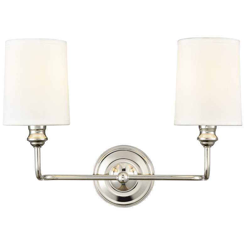 Image 1 Millennium Lighting Leena 2-Light Vanity Light in Polished Nickel
