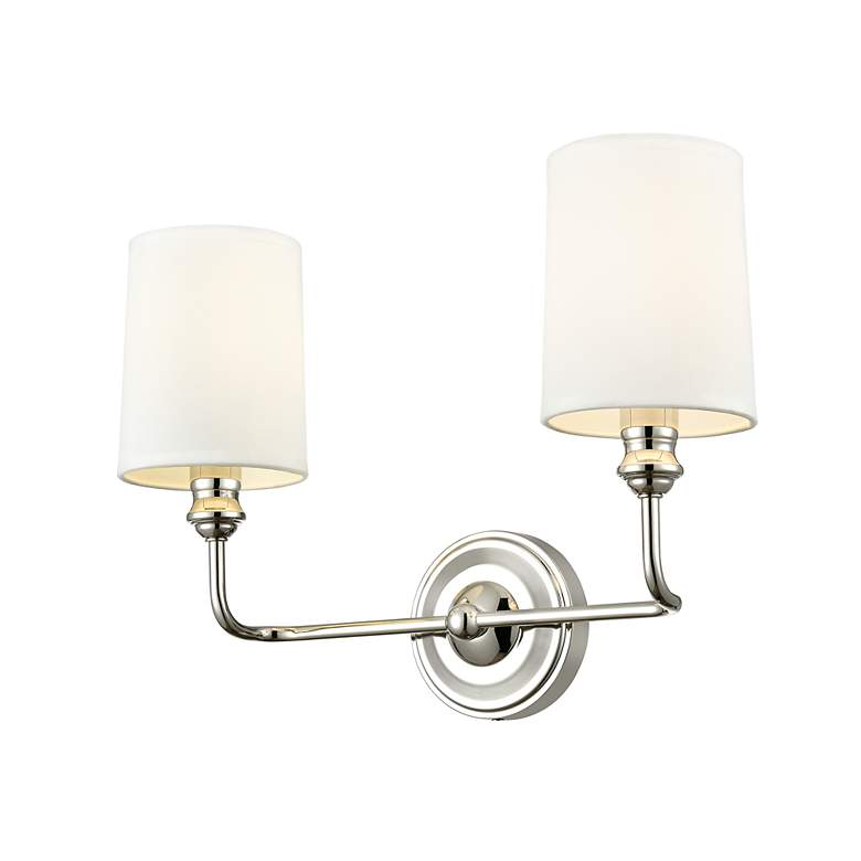 Image 2 Millennium Lighting Leena 2-Light Vanity Light in Polished Nickel more views