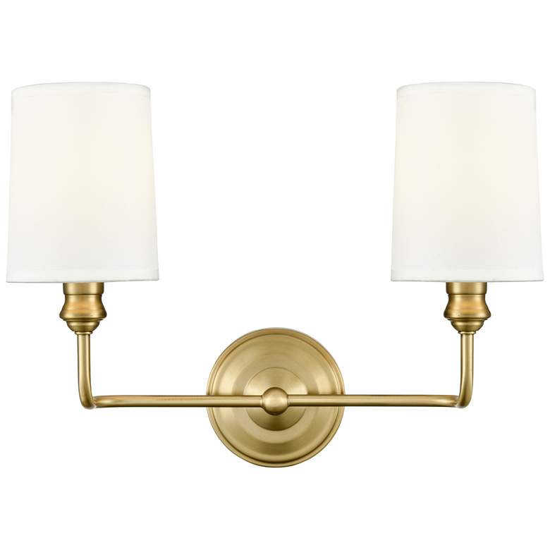 Image 1 Millennium Lighting Leena 2-Light Vanity Light in Vintage Brass