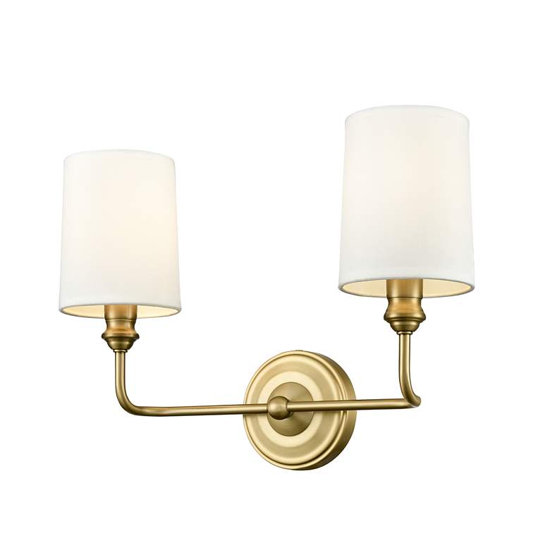 Image 2 Millennium Lighting Leena 2-Light Vanity Light in Vintage Brass more views