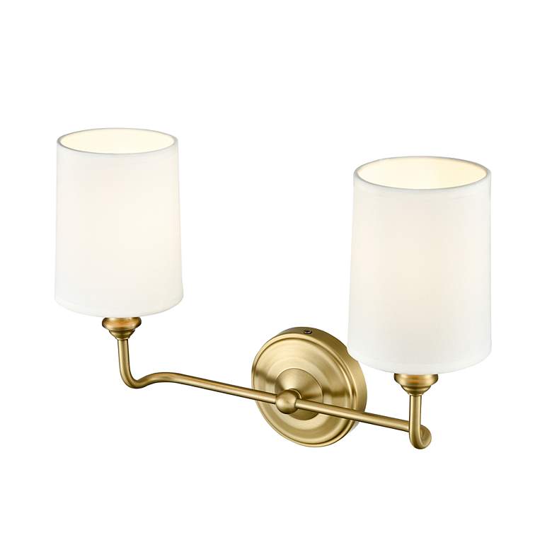 Image 3 Millennium Lighting Leena 2-Light Vanity Light in Vintage Brass more views