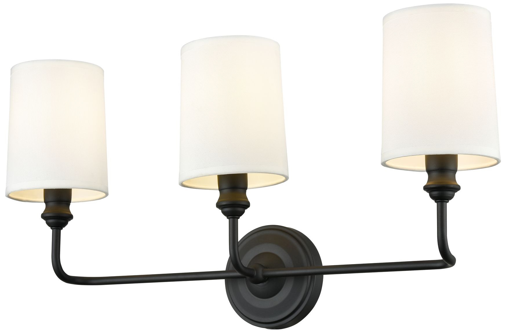 Image 2 Millennium Lighting Leena 3-Light Vanity Light in Matte Black more views