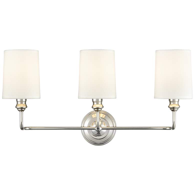 Image 1 Millennium Lighting Leena 3-Light Vanity Light in Polished Nickel