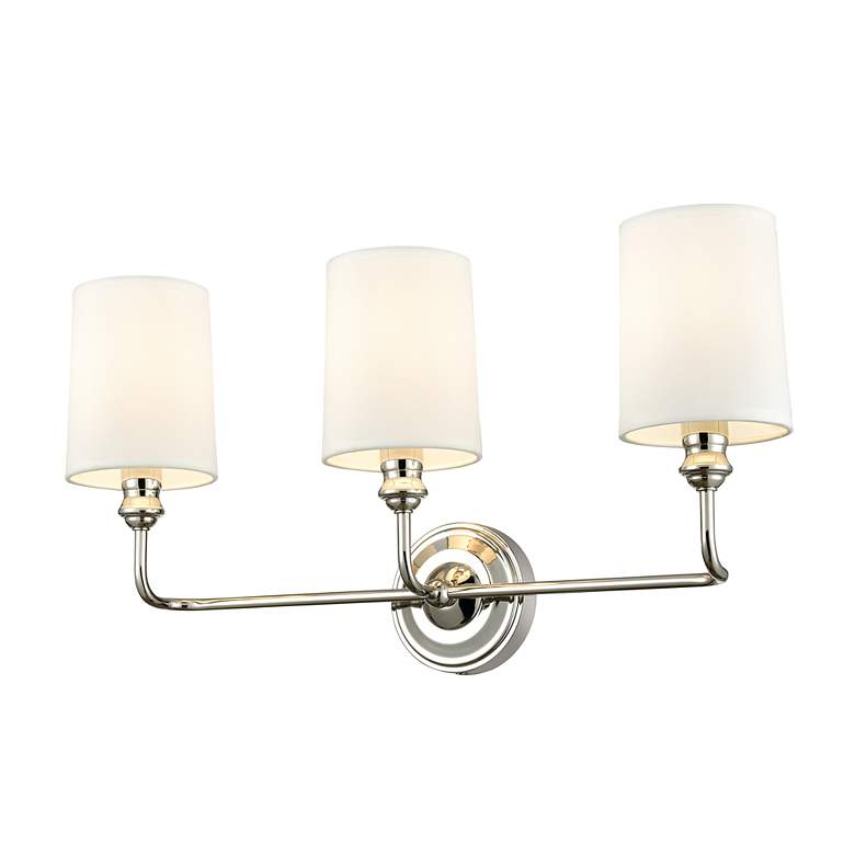 Image 2 Millennium Lighting Leena 3-Light Vanity Light in Polished Nickel more views