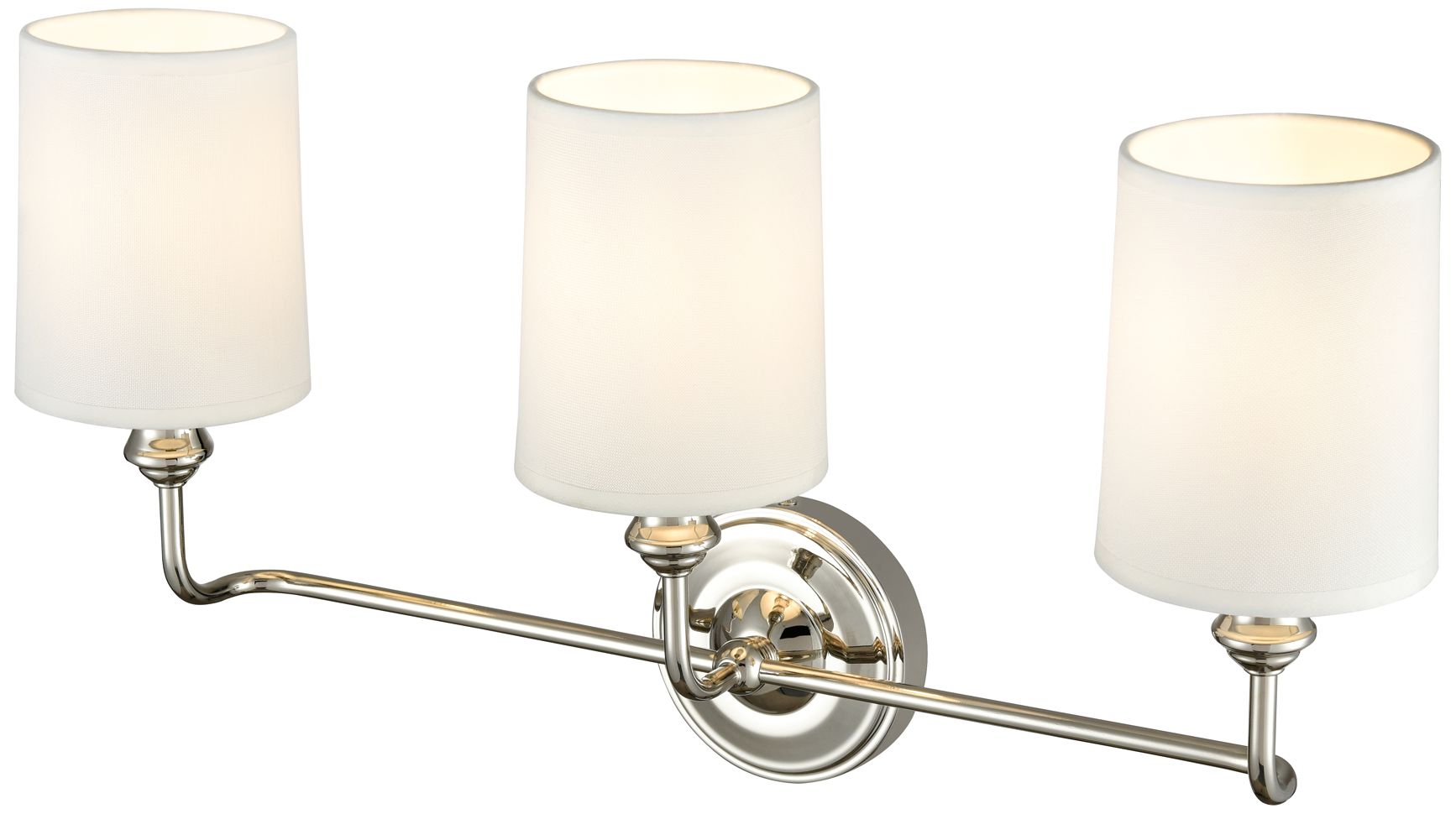 Image 3 Millennium Lighting Leena 3-Light Vanity Light in Polished Nickel more views