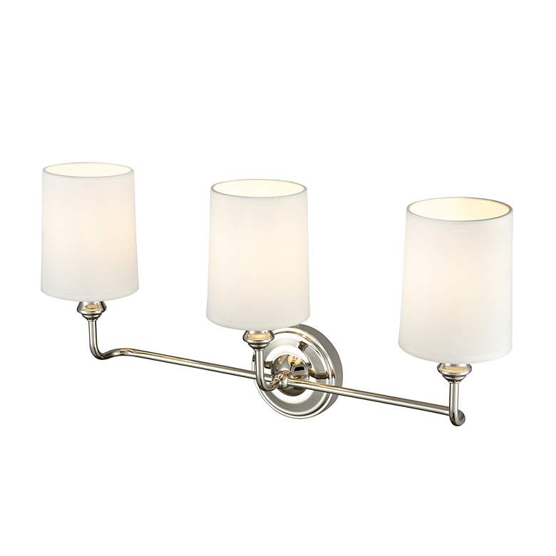 Image 3 Millennium Lighting Leena 3-Light Vanity Light in Polished Nickel more views