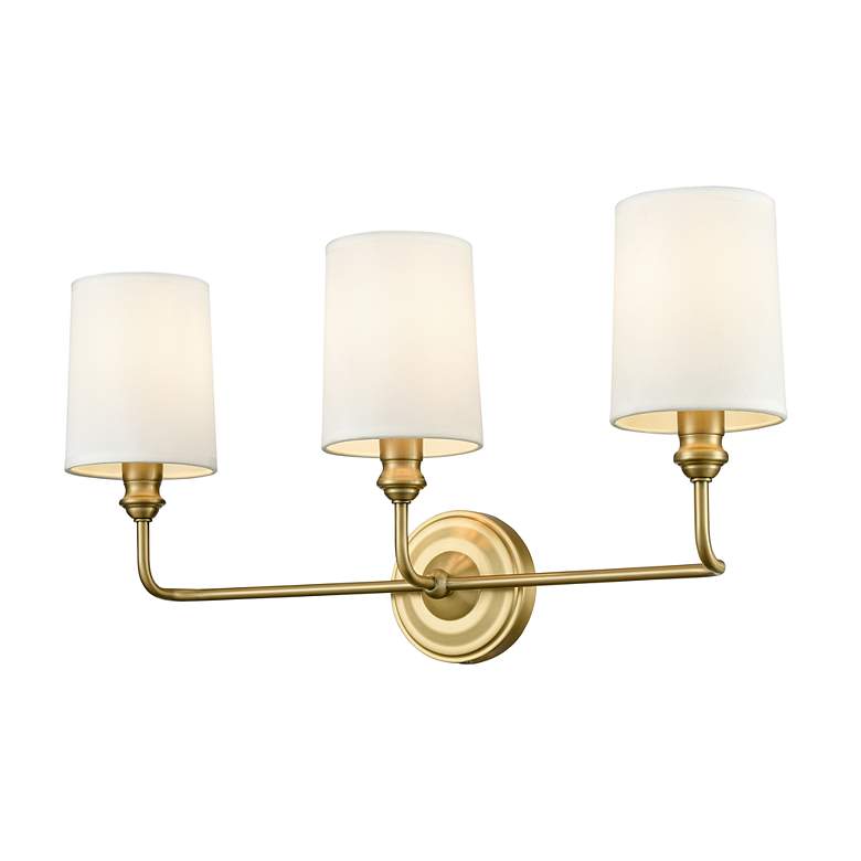 Image 2 Millennium Lighting Leena 3-Light Vanity Light in Vintage Brass more views