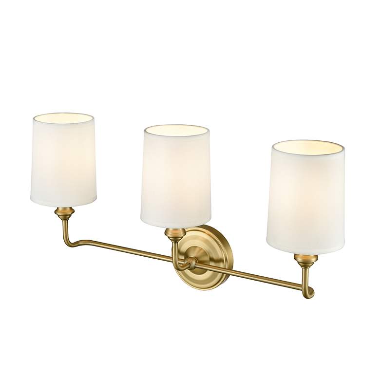 Image 3 Millennium Lighting Leena 3-Light Vanity Light in Vintage Brass more views