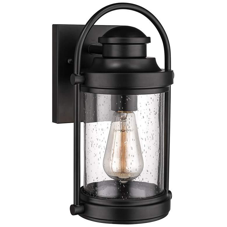 Image 1 Millennium Lighting Livingston 1-Light Outdoor Wall Sconce in Black