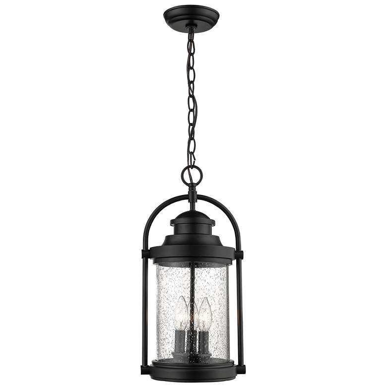 Image 1 Millennium Lighting Livingston 3-Light Outdoor Pendant in Black