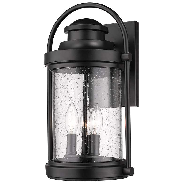 Image 1 Millennium Lighting Livingston 3-Light Outdoor Wall Sconce in Black