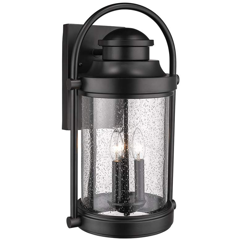 Image 1 Millennium Lighting Livingston 3-Light Outdoor Wall Sconce in Black