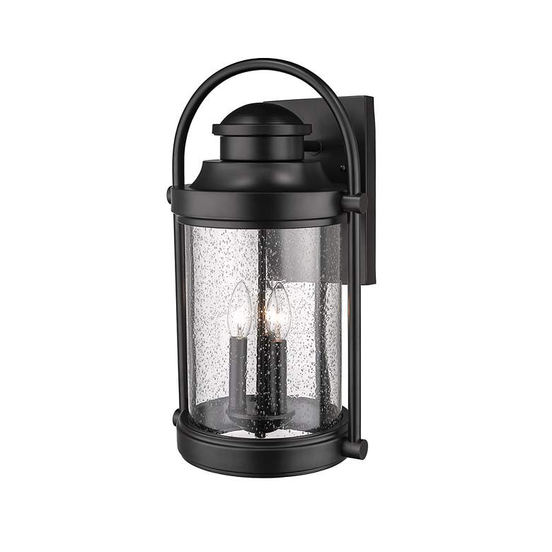 Image 2 Millennium Lighting Livingston 3-Light Outdoor Wall Sconce in Black more views