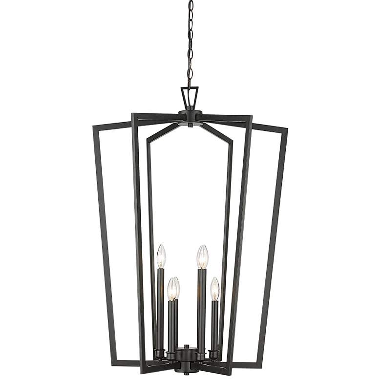 Image 1 Millennium Lighting Lizabeth 25 inch Wide 6-Light Matte Black Pendant