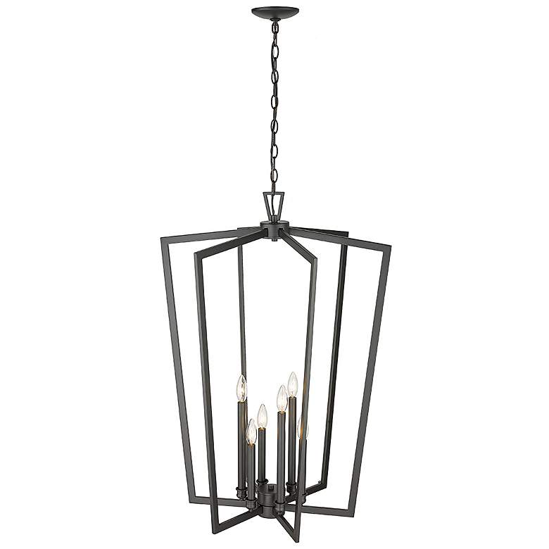 Image 3 Millennium Lighting Lizabeth 25" Wide 6-Light Matte Black Pendant more views