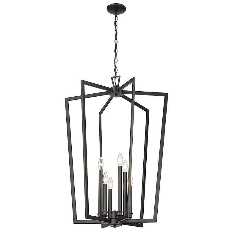 Image 4 Millennium Lighting Lizabeth 25" Wide 6-Light Matte Black Pendant more views