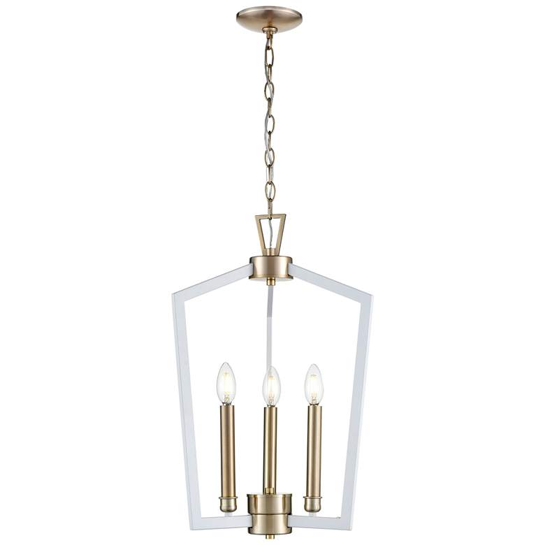 Image 1 Millennium Lighting Lizabeth 3-Light Pendant in White/Gold