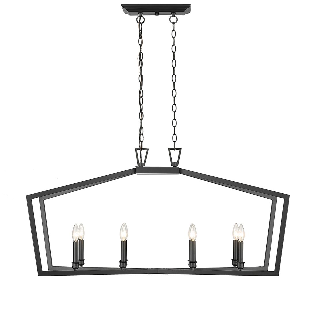 Millennium Lighting Lizabeth 8 Light Chandelier in Matte Black