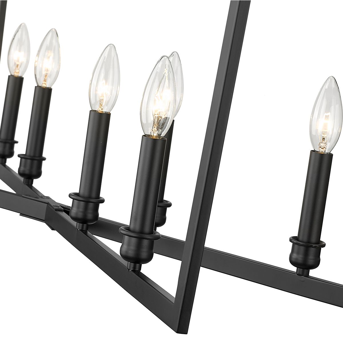 Image 2 Millennium Lighting Lizabeth 8 Light Chandelier in Matte Black more views