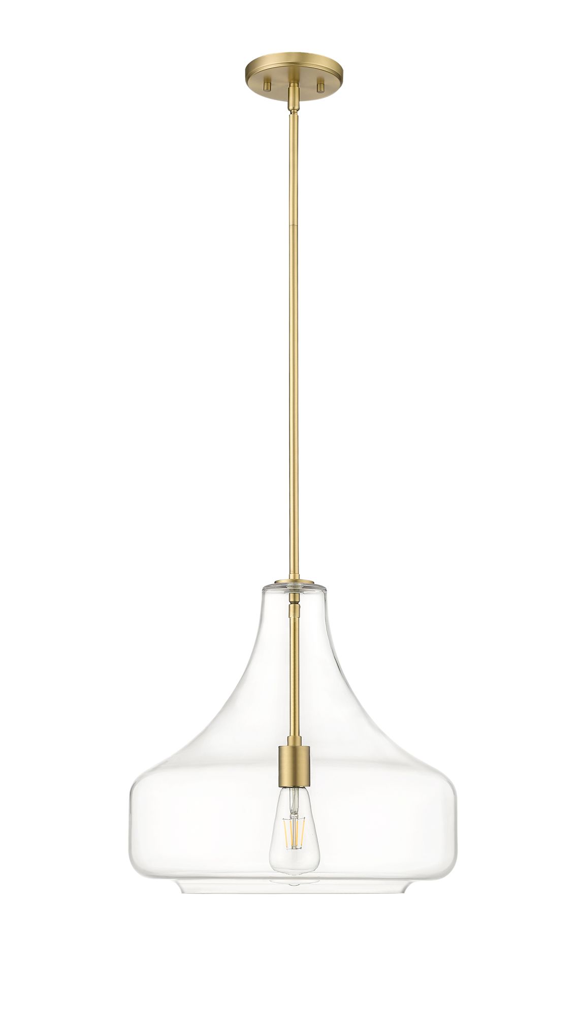 Image 2 Millennium Lighting Madelynn 1-Light Pendant in Vintage Brass more views