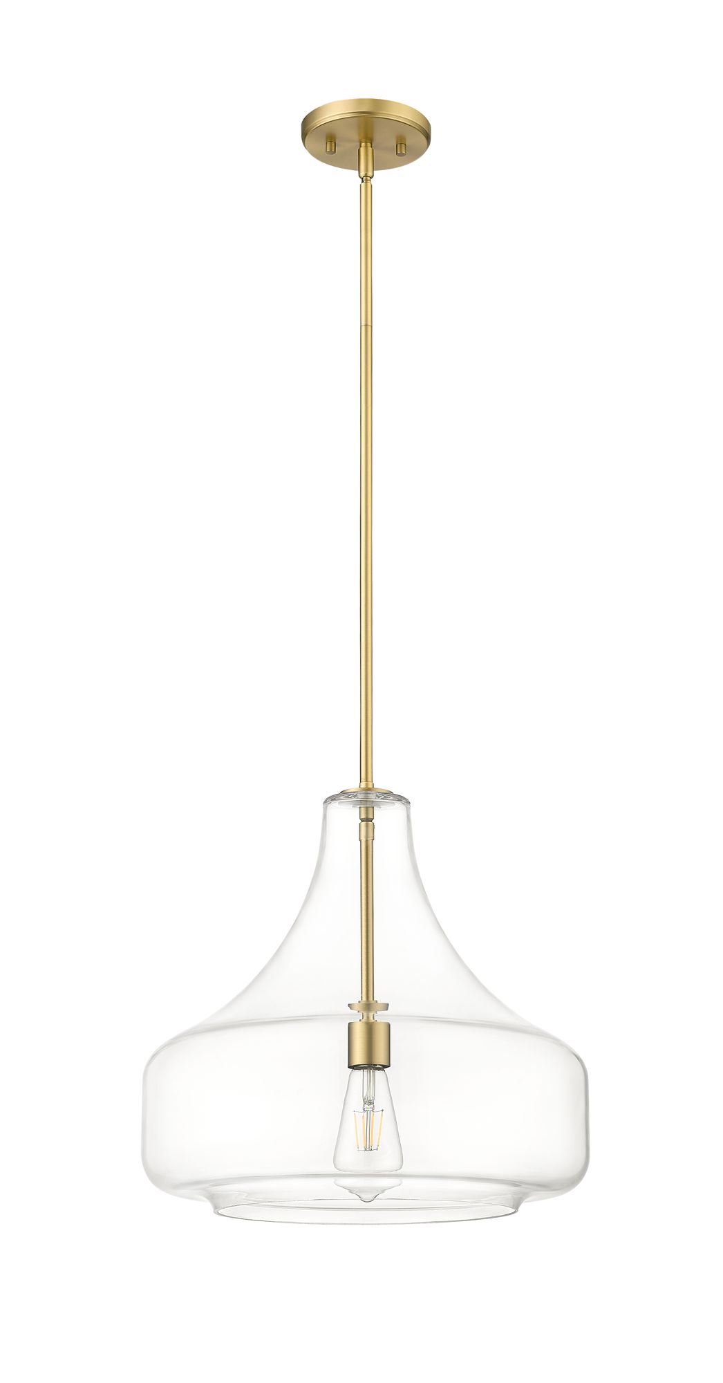 Image 3 Millennium Lighting Madelynn 1-Light Pendant in Vintage Brass more views