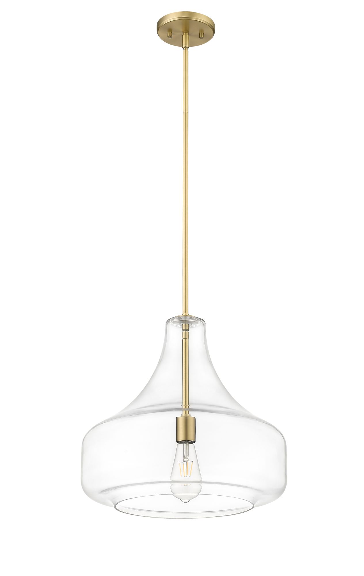 Image 4 Millennium Lighting Madelynn 1-Light Pendant in Vintage Brass more views
