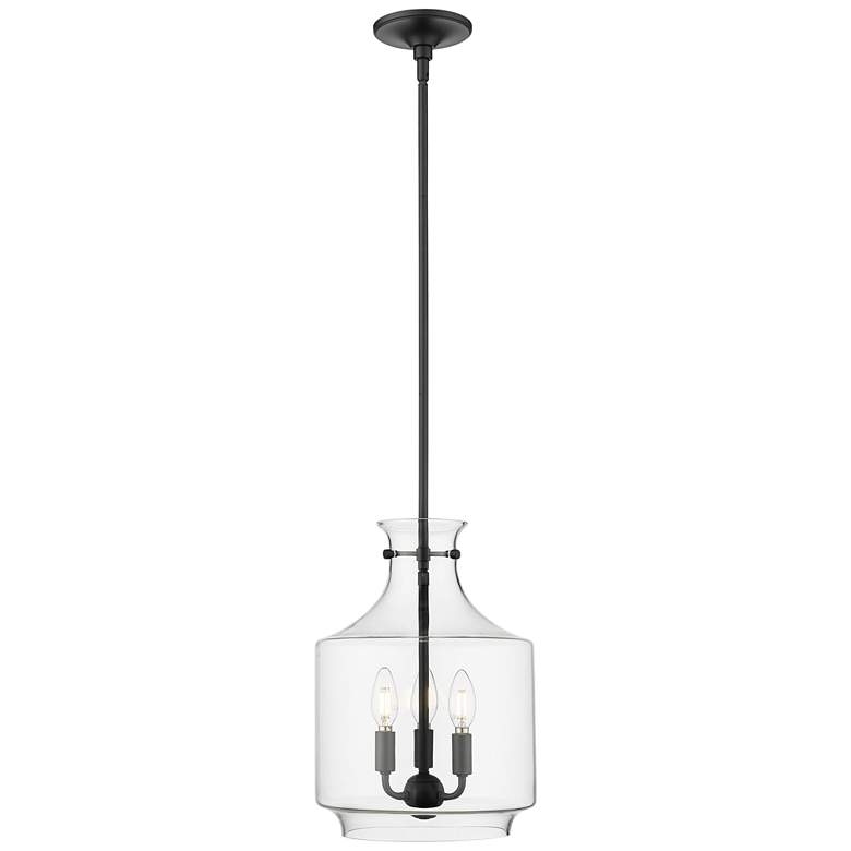 Image 1 Millennium Lighting Mahannah 3-Light Pendant in Matte Black