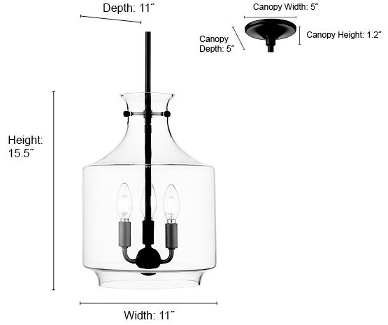 Image 6 Millennium Lighting Mahannah 3-Light Pendant in Modern Gold more views