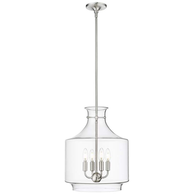 Image 1 Millennium Lighting Mahannah 4-Light Pendant in Brushed Nickel
