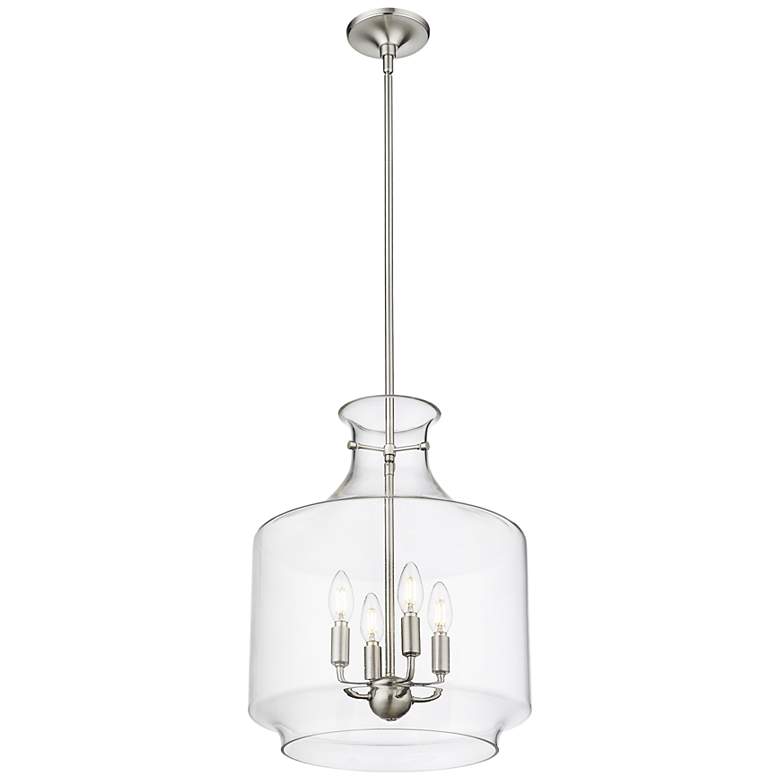 Image 3 Millennium Lighting Mahannah 4-Light Pendant in Brushed Nickel more views