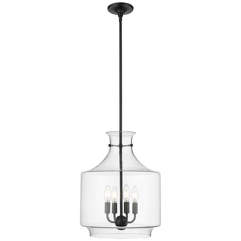 Image 1 Millennium Lighting Mahannah 4-Light Pendant in Matte Black