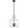 1_Millennium Lighting Mahannah 4-Light Pendant in Matte Black