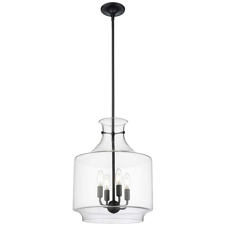 Image 2 Millennium Lighting Mahannah 4-Light Pendant in Matte Black more views
