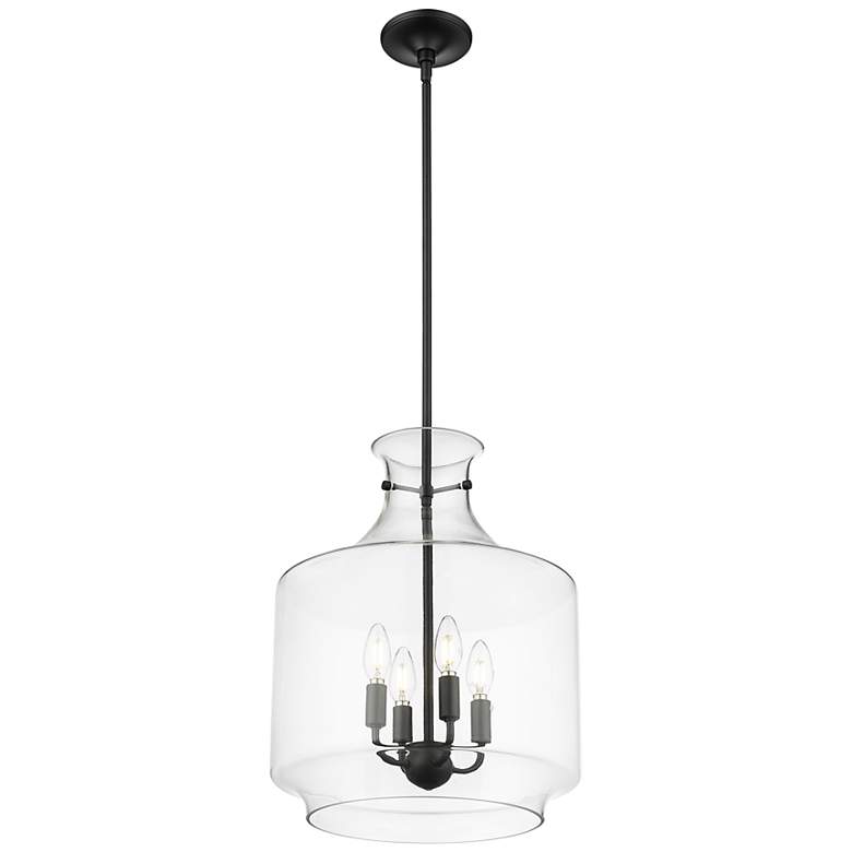 Image 3 Millennium Lighting Mahannah 4-Light Pendant in Matte Black more views